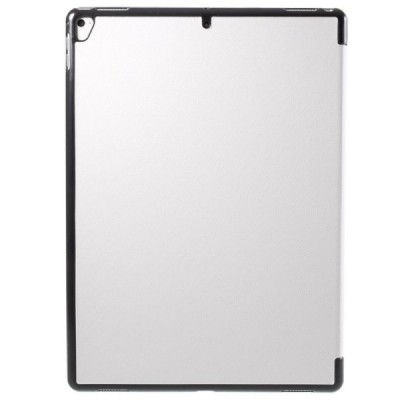 Apple iPad Pro 12.9" 2017 atverčiamas baltas odinis dėklas - knygutė / Priedai.lt