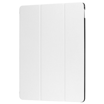 Apple iPad Pro 12.9" 2017 atverčiamas baltas odinis dėklas - knygutė / Priedai.lt