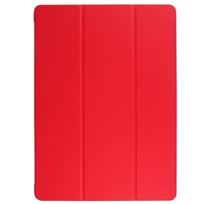 Apple iPad Pro 12.9" 2017 atverčiamas raudonas odinis dėklas - knygutė / Priedai.lt