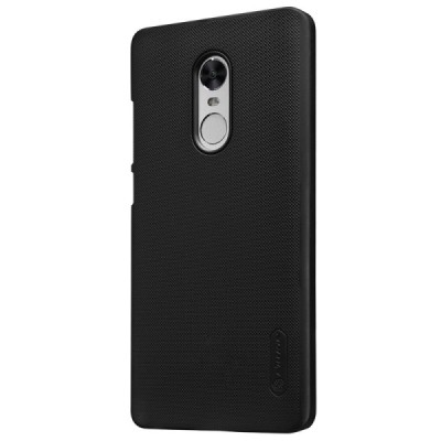 Xiaomi Redmi Note 4X Nillkin Frosted Shield juodas plastikinis dėklas + apsauginė ekrano plėvelė / Priedai.lt