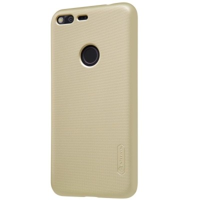 Nillkin Frosted Shield Google Pixel XL auksinis plastikinis dėklas / Priedai.lt