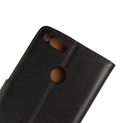 Xiaomi Mi A1 ir Mi 5X atverčiamas juodas odinis Casual dėklas - piniginė / Priedai.lt