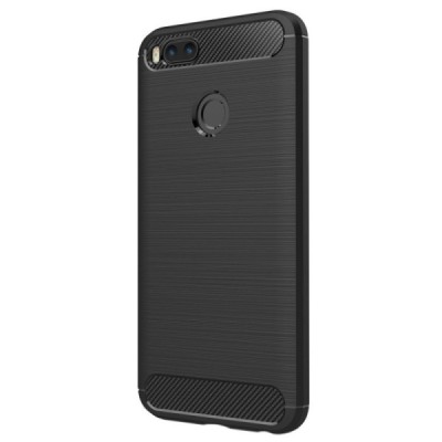 Xiaomi Mi A1 ir Mi 5X „Carbon“ kieto silikono TPU juodas dėklas - nugarėlė / Priedai.lt