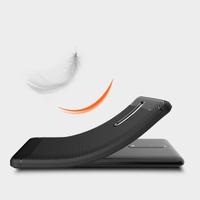 Nokia 8 „Carbon“ kieto silikono TPU juodas dėklas - nugarėlė / Priedai.lt