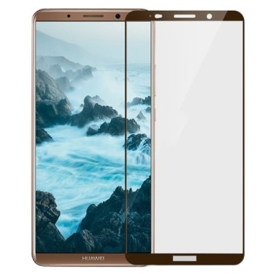 Huawei Mate 10 Pro „Calans“ 9H Tempered Glass sustiprintos apsaugos rudas  pilnai dengiantis apsauginis ekrano stiklas 0,2 mm / 