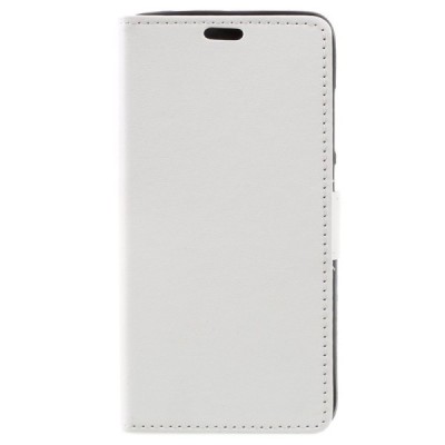 Xiaomi Redmi Note 4X atverčiamas baltas odinis dėklas, knygutė - piniginė / Priedai.lt