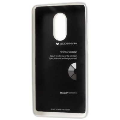 Xiaomi Redmi Note 4X baltas Mercury kieto silikono (TPU) dėklas - nugarėlė / Priedai.lt