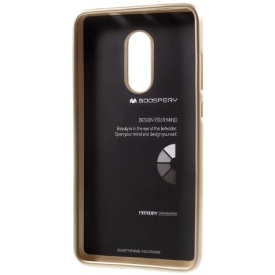 Xiaomi Redmi Note 4X auksinis Mercury kieto silikono (TPU) dėklas - nugarėlė / Priedai.lt