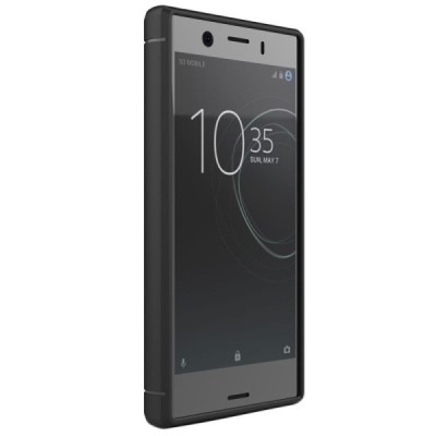 Sony Xperia XZ1 Compact „Carbon“ kieto silikono TPU juodas dėklas - nugarėlė / Priedai.lt