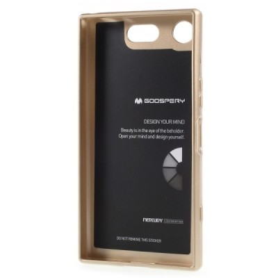 Sony Xperia XZ1 Compact Mercury auksinis kieto silikono TPU dėklas - nugarėlė / Priedai.lt