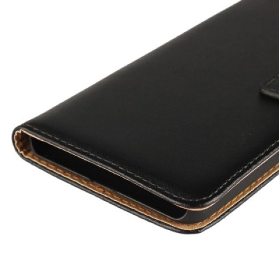 Nokia 6 atverčiamas juodas odinis Casual dėklas - piniginė / Priedai.lt