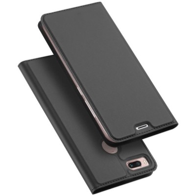 „Dux Ducis“ Skin serijos Xiaomi Mi A1 (Mi 5X) juodas odinis atverčiamas dėklas / Priedai.lt