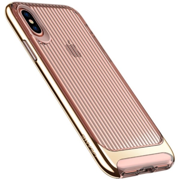 „Usams“ Senior skaidrus dėklas - auksinis (iPhone X / Xs)