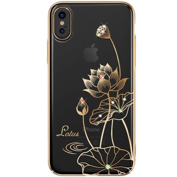 „Kingxbar“ Lotus Swarovski dėklas - auksinis (iPhone X / Xs)