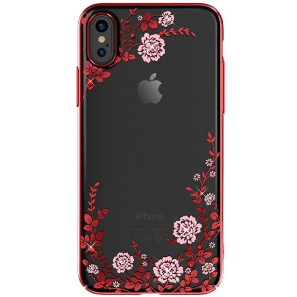 „Kavaro“ Flowers Swarovski dėklas - raudonas (iPhone X / Xs)