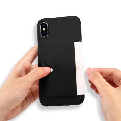 „Dux Ducis“ Pocard Apple iPhone X (iPhone Xs) juodas kieto silikono dėklas / Priedai.lt