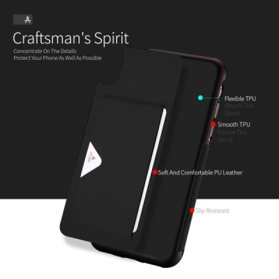 „Dux Ducis“ Pocard Apple iPhone X (iPhone Xs) juodas kieto silikono dėklas / Priedai.lt