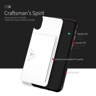 „Dux Ducis“ Pocard Apple iPhone X (iPhone Xs) baltas kieto silikono dėklas / Priedai.lt