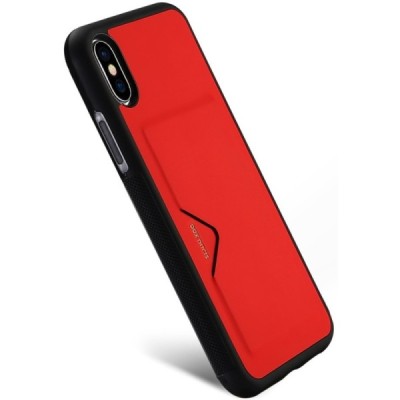 „Dux Ducis“ Pocard Apple iPhone X (iPhone Xs) raudonas kieto silikono dėklas / Priedai.lt