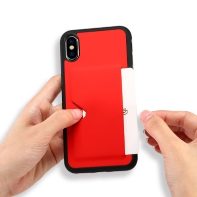 „Dux Ducis“ Pocard Apple iPhone X (iPhone Xs) raudonas kieto silikono dėklas / Priedai.lt
