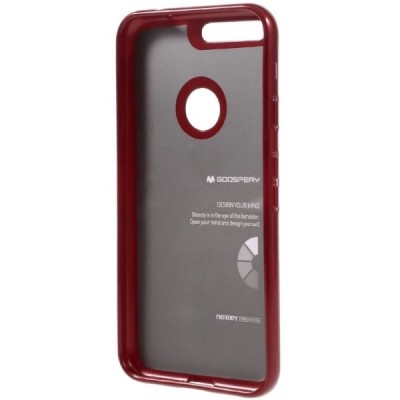 Google Pixel XL Mercury raudonas kieto silikono TPU dėklas - nugarėlė / Priedai.lt