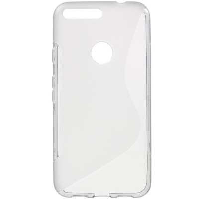 Google Pixel XL kieto silikono skaidrus  TPU pilkas dėklas - nugarėlė / Priedai.lt