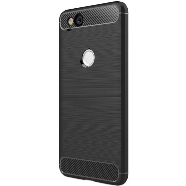 „Carbon“ kieto silikono (TPU) dėklas - juodas (Pixel 2)