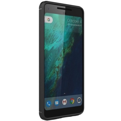 Google Pixel 2 „Carbon“ kieto silikono TPU juodas dėklas - nugarėlė / Priedai.lt