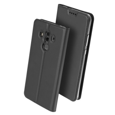 „Dux Ducis“ Skin serijos Huawei Mate 10 Pro juodas odinis atverčiamas dėklas / Priedai.lt