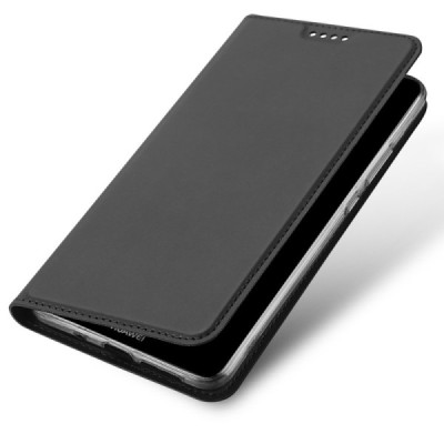 „Dux Ducis“ Skin serijos Huawei Mate 10 Pro juodas odinis atverčiamas dėklas / Priedai.lt