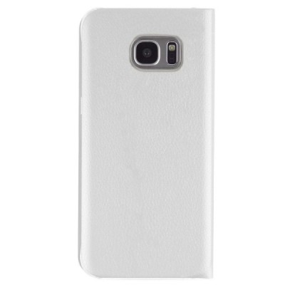 Samsung Galaxy S6 Edge+ (G928) baltas odinis atverčiamas dėklas su langeliu / Priedai.lt