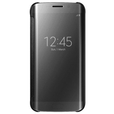 Samsung Galaxy S6 Edge+ (G928) plastikinis atverčiamas juodas dėklas / Priedai.lt