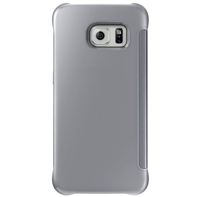 Samsung Galaxy S6 Edge+ (G928) plastikinis atverčiamas sidabrinis dėklas / Priedai.lt