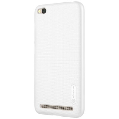 Xiaomi Redmi 5A Nillkin Frosted Shield baltas plastikinis dėklas + apsauginė ekrano plėvelė / Priedai.lt