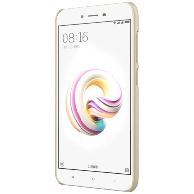 Xiaomi Redmi 5A Nillkin Frosted Shield auksinis plastikinis dėklas / Priedai.lt