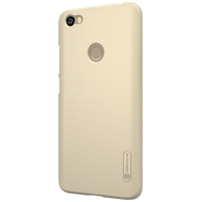 Xiaomi Redmi Note 5A (Y1) Nillkin Frosted Shield auksinis plastikinis dėklas + apsauginė ekrano plėvelė / Priedai.lt