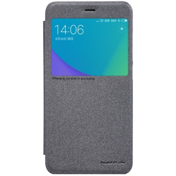 „Nillkin“ Sparkle atverčiamas dėklas - pilkas (Redmi Note 5A)
