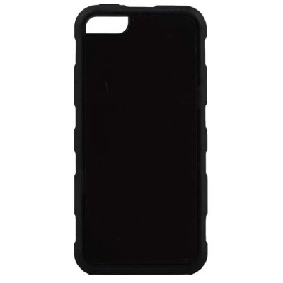Likgus sustiprintos apsaugos  Apple iPhone SE (5, 5s) juodas kieto silikono (TPU) ir plastiko dėklas / Priedai.lt