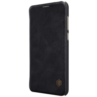 Prabangus „Nillkin“ Qin serijos juodas odinis atverčiamas Huawei Mate 10 Lite dėklas - knygutė / Priedai.lt