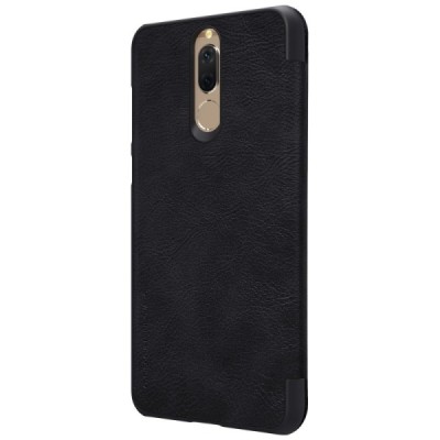 Prabangus „Nillkin“ Qin serijos juodas odinis atverčiamas Huawei Mate 10 Lite dėklas - knygutė / Priedai.lt