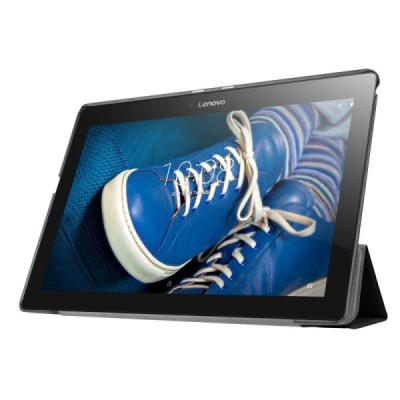 Lenovo Tab410 (TB-X304F) atverčiamas juodas odinis dėklas (sulankstomas) / Priedai.lt