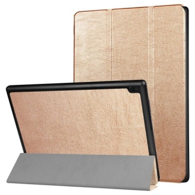 Lenovo Tab410 (TB-X304F) atverčiamas auksinis odinis dėklas (sulankstomas) / Priedai.lt