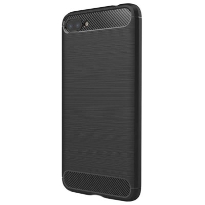 Asus Zenfone 4 Max (ZC554KL) „Carbon“ kieto silikono TPU juodas dėklas - nugarėlė / Priedai.lt