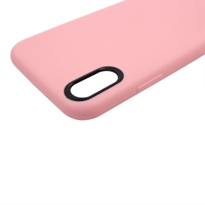 Apple iPhone X (iPhone Xs) kieto silikono TPU šviesiai rožinis dėklas - nugarėlė / Priedai.lt