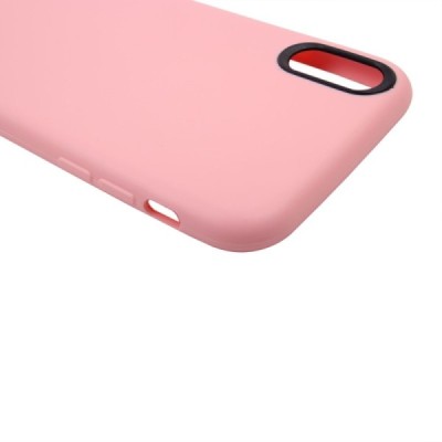 Apple iPhone X (iPhone Xs) kieto silikono TPU šviesiai rožinis dėklas - nugarėlė / Priedai.lt
