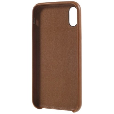 Soft Slim serijos Apple iPhone X (iPhone Xs) rudas odinis dėklas - nugarėlė / Priedai.lt