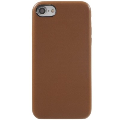 Soft Slim serijos Apple iPhone 7 (iPhone 8) rudas odinis dėklas - nugarėlė / Priedai.lt