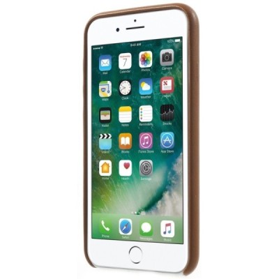 Soft Slim serijos Apple iPhone 7 (iPhone 8) rudas odinis dėklas - nugarėlė / Priedai.lt