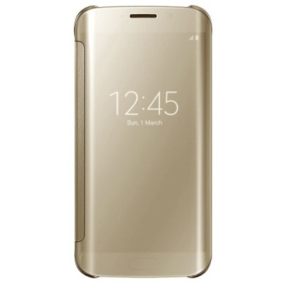 Samsung Galaxy S6 Edge+ (G928) plastikinis atverčiamas auksinis dėklas / Priedai.lt