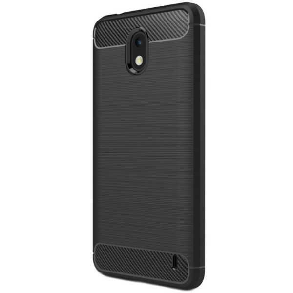 „Carbon“ kieto silikono (TPU) dėklas - juodas (Nokia 2)